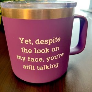 Purple insulated mug